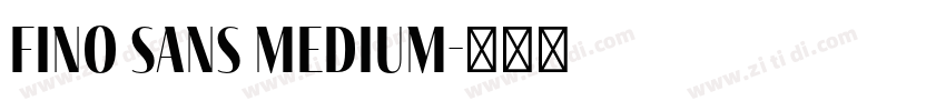 Fino Sans Medium字体转换